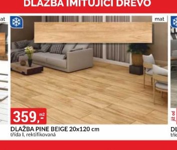 DLAŽBA PINE BEIGE 20x120 cm