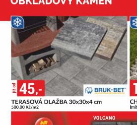 Terasová dlažba 30x30x4 cm