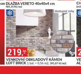 Venkovní obkladový kámen LOFT BRICK