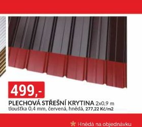Plechová střešní krytina