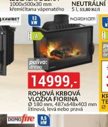 Rohová krbová vložka FIORINA