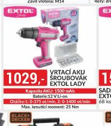 Extol Lady Vrtací aku šroubovák