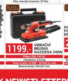 Black+Decker Vibrační bruska KA320EKA 240W