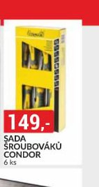 Sada šroubováků CONDOR 6 ks