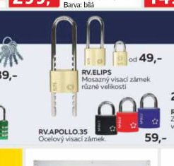 RV.ELIPS Mosazný visací zámek