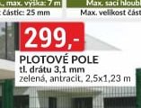 Plotové pole 2,5x1,23 m