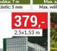 Plotové pole 2,5x1,53 m