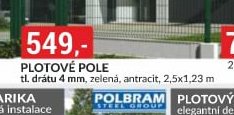 Plotové pole 2,5x1,23 m