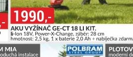 Aku vyžínač GE-CT 18 Li Kit