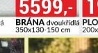 Brána dvoukřídlá 350x130-150 cm