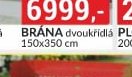 Brána dvoukřídlá 150x350 cm