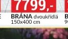 Brána dvoukřídlá 150x400 cm