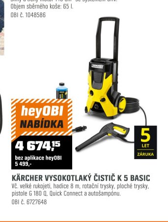 KÄRCHER VYSOKOTLAKÝ ČISTIČ K 5 BASIC