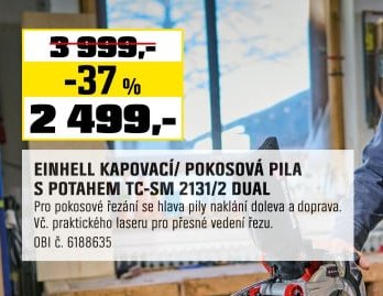 EINHELL KAPOVACÍ POKOSOVÁ PILA S POTAHEM TC-SM 2131/2 DUAL