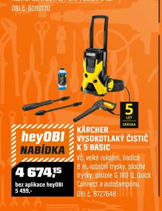Kärcher vysokotlaký čistič K 5 Basic