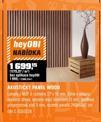 Akustický panel Wood