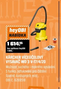 KÄRCHER VÍCEÚČELOVÝ VYSAVAČ WD 3 V-17/4/20