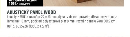 Akustický panel wood