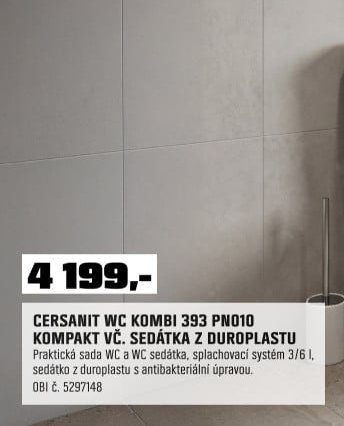 CERSANIT WC KOMBI 393 PN010 KOMPAKT VČ. SEDÁTKA Z DUROPLASTU