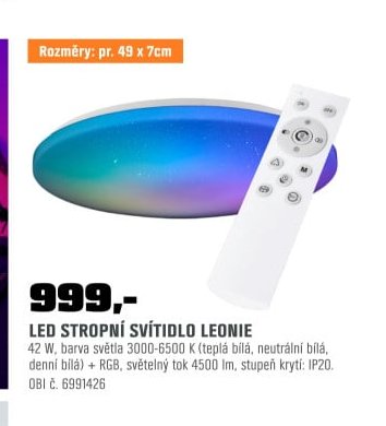LED STROPNÍ SVÍTIDLO LEONIE