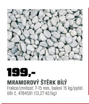 MRAMOROVÝ ŠTĚRK BÍLÝ