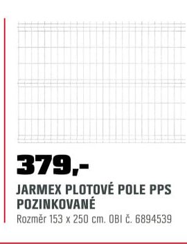 JARMEX PLOTOVÉ POLE PPS POZINKOVANÉ