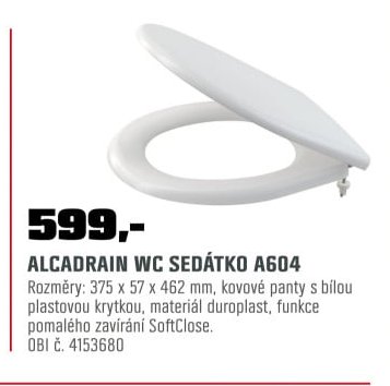 ALCADRAIN WC SEDÁTKO A604