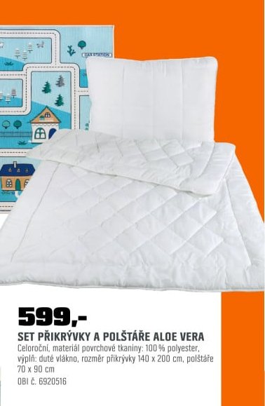 SET PŘIKRÝVKY A POLŠTÁŘE ALOE VERA