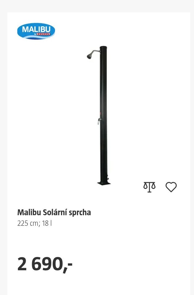 Malibu Solární sprcha