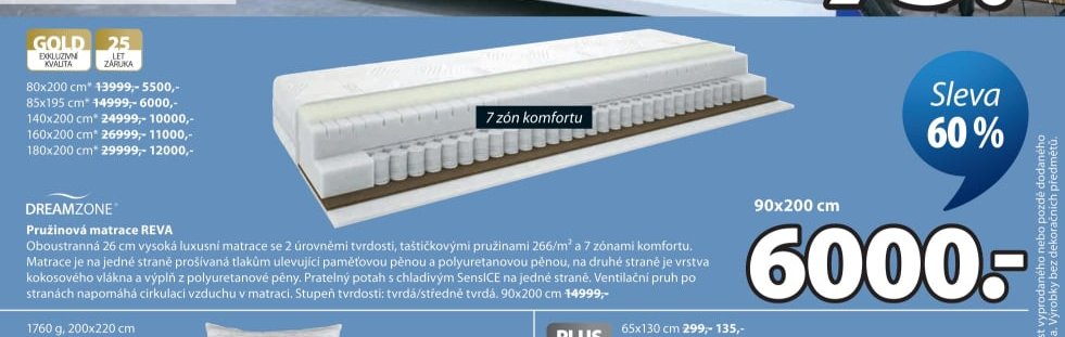 Pružinová matrace REVA