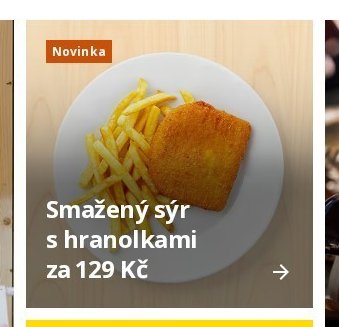 Smažený sýr s hranolkami