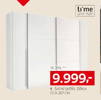 ŠATNÍ SKŘÍŇ, ŠÍŘKA CCA 267 CM