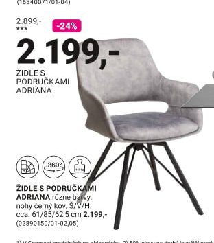 ŽIDLE S PODRUČKAMI ADRIANA