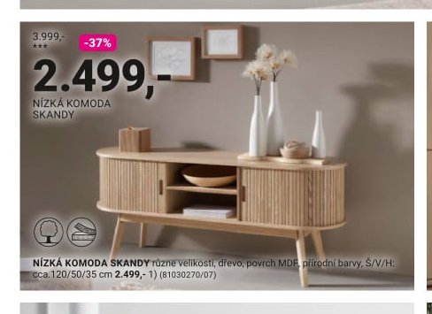 NÍZKÁ KOMODA SKANDY