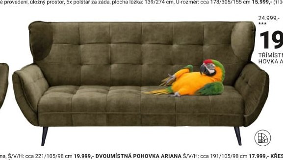 TŘÍMÍSTNÁ POHOVKA ARIANA