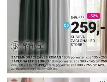Kusová záclona Leo Store 1