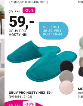 Obuv pro hosty Niki