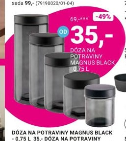 Dóza na potraviny Magnus Black 0,75 l