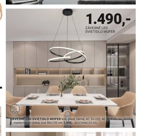 ZÁVESNÉ LED SVIETIDLO MOFER