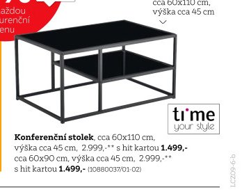 Konferenční stolek (cca 60x110 cm)