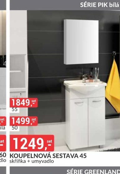 Série Pik bílá - Koupelnová sestava 55