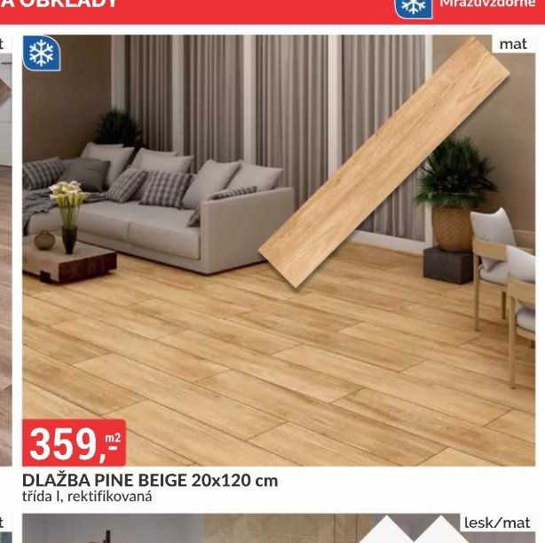 DLAŽBA PINE BEIGE 20x120 cm