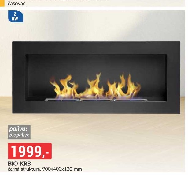 BIO KRB černá struktura, 900x400x120 mm