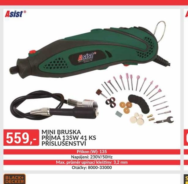 MINI BRUSKA PŘÍMÁ 135W 41 KS PŘÍSLUŠENSTVÍ