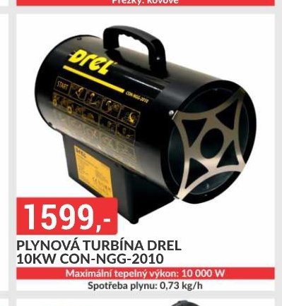PLYNOVÁ TURBÍNA DREL 10KW CON-NGG-2010