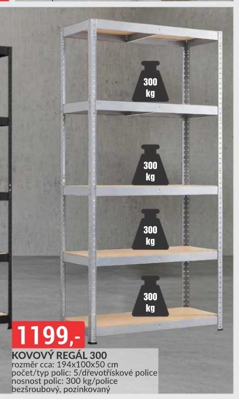 KOVOVÝ REGÁL 300