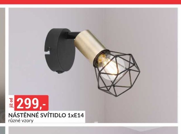 NÁSTĚNNÉ SVÍTIDLO 1xE14