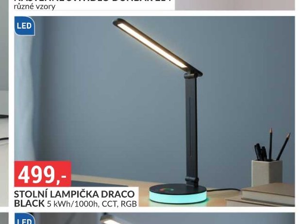 STOLNÍ LAMPIČKA DRACO BLACK