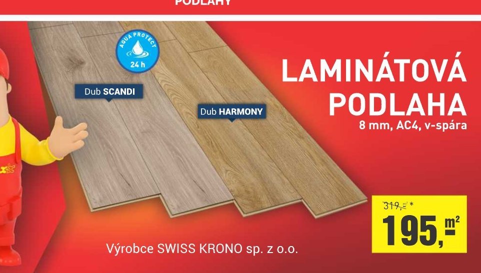 LAMINÁTOVÁ PODLAHA Dub SCANDI / Dub HARMONY