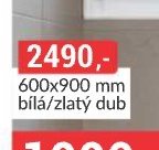 Okno 600x900 mm, bílá/zlatý dub